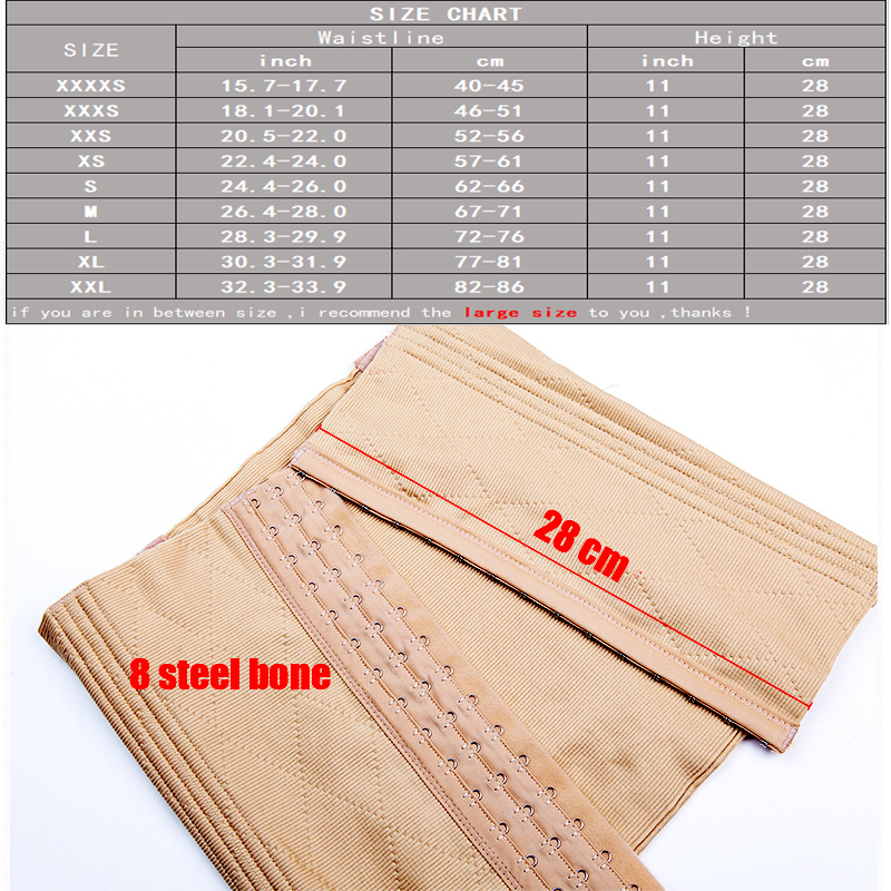 Women's Shapers Girdle XXXXXXS Slim Body Shaper Corset Modeling Strap Waist Trainer Girl Corrective Underwear Tummy Control Belt Abdomen Trimmer 