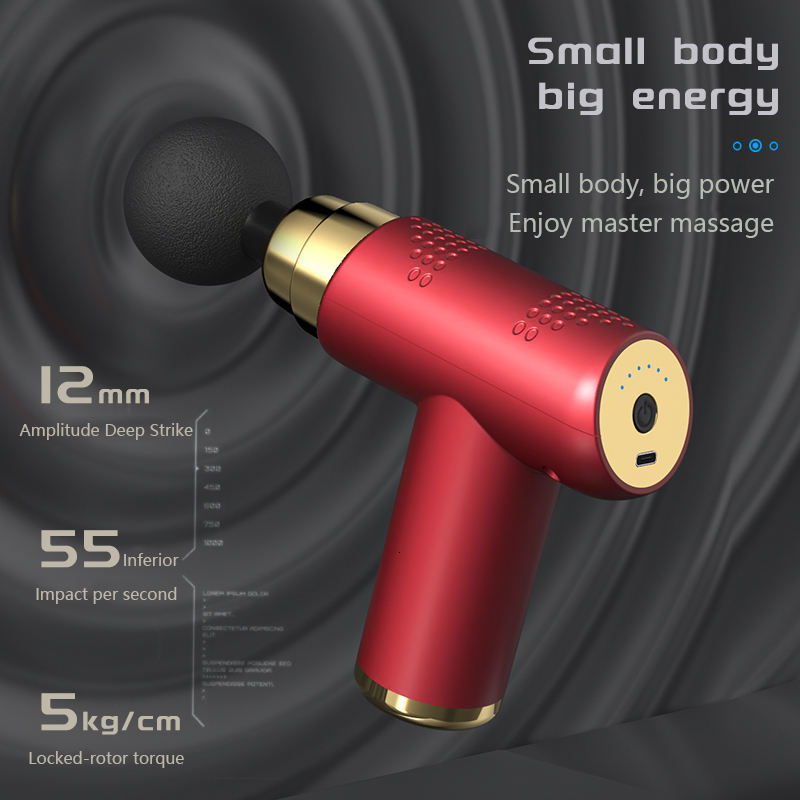 Full Body Massager Muscle Relax Relaxation Electric Fascial Gun Pistolet Heads LCD Touch 32 Speed High Frequency Massage 230807