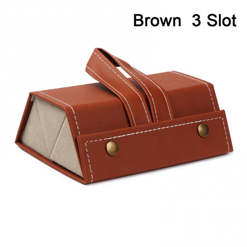 Sunglasses Cases Portable Sunglasses Organizer Multi-slot Display Simple Travel Sun Glasses Case Leather Storage Organizer Glasses Storage Box 230807