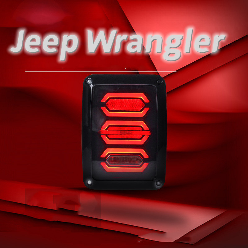 Car Rear Lamp For Jeep Wrangler JK 20 07-20 17 Tail Lights LED Taillight Assembly DRL Turn Signal Rear Reverse Brake Lights