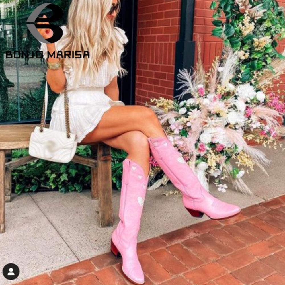 Heart-Shaped Womens 893 Cowboy Cowgirl Design Fashion Sweet Sugar Western Boots Slip On Pink Retro Shoes Pointed Toe 230807 351