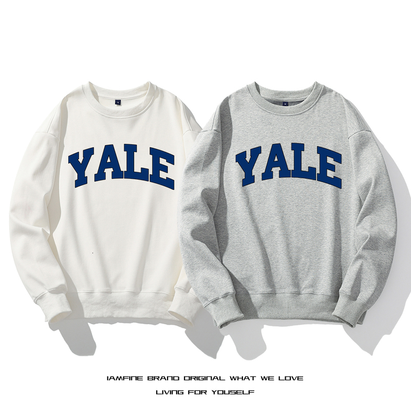 Men's Jackets YALE letters Autumn Fashion Casual Hoodies For Men Woman Sweatshirt Basic Solid Color High Quality Streetwear Top Thicker 230807