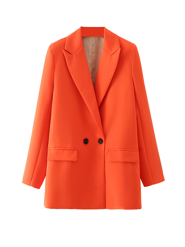 Women's Suits Blazers Spring Women Blazers Fashion Double Breasted Office Wear Blazer Coat Vintage Long Sleeve Pockets Female Outerwear 230808