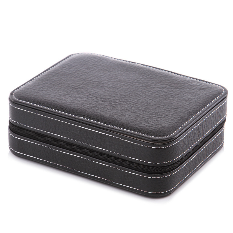 Jewelry Boxes 4position Watch Box Accessories Display Case Storage Bag Travel PU Leathe Watches Organizer Zipper 230808