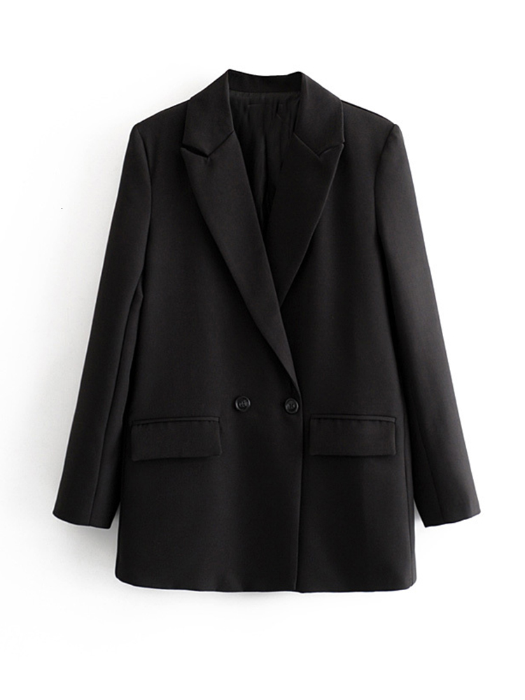 Women's Suits Blazers Spring Women Blazers Fashion Double Breasted Office Wear Blazer Coat Vintage Long Sleeve Pockets Female Outerwear 230808
