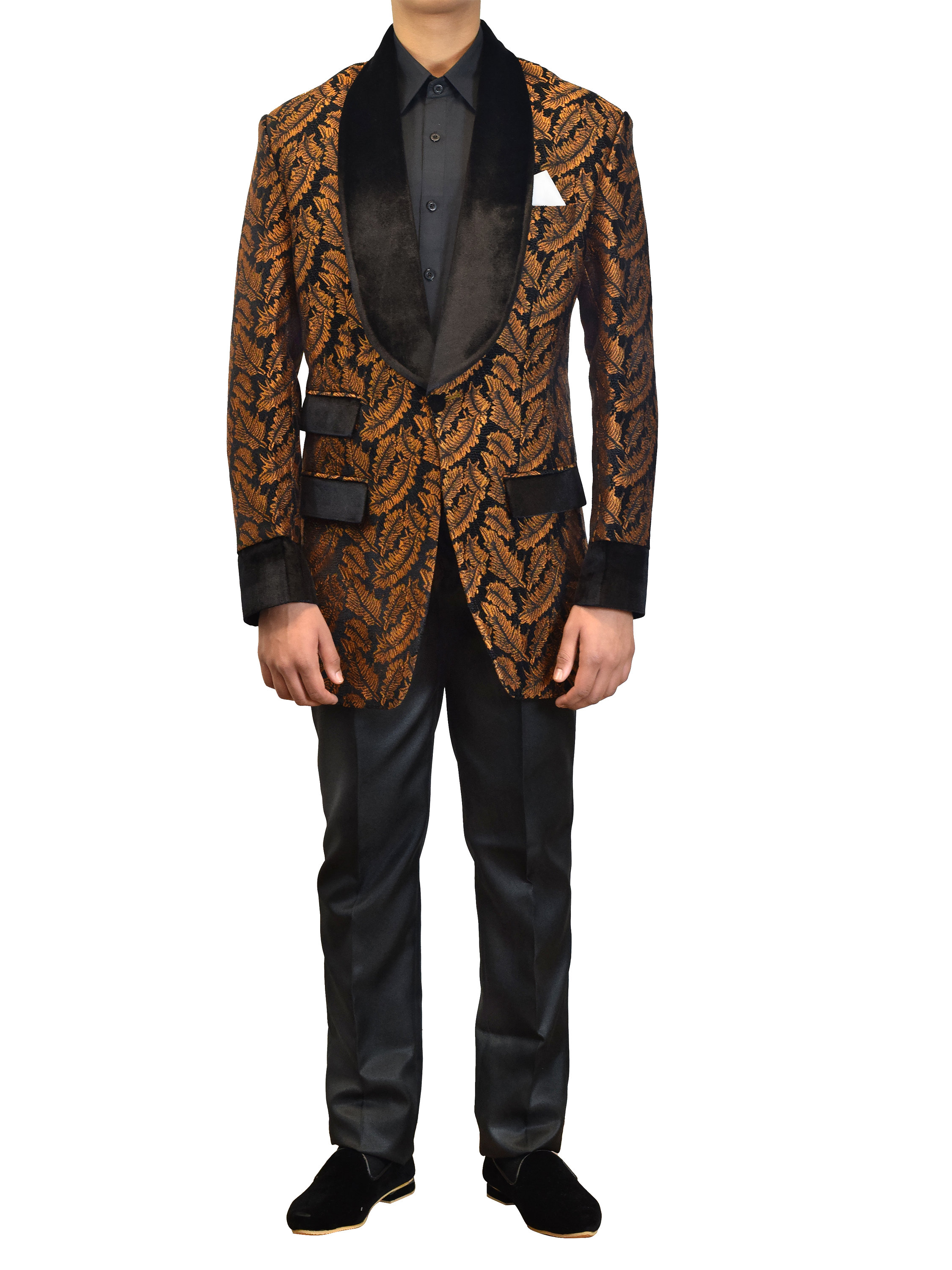 New Suits Men's 2 Pieces Slim Fit Costume Homme Shawl Lapel Blazer Tuxedos Popular Party Wedding Groom Wear(Blazer+Pants)