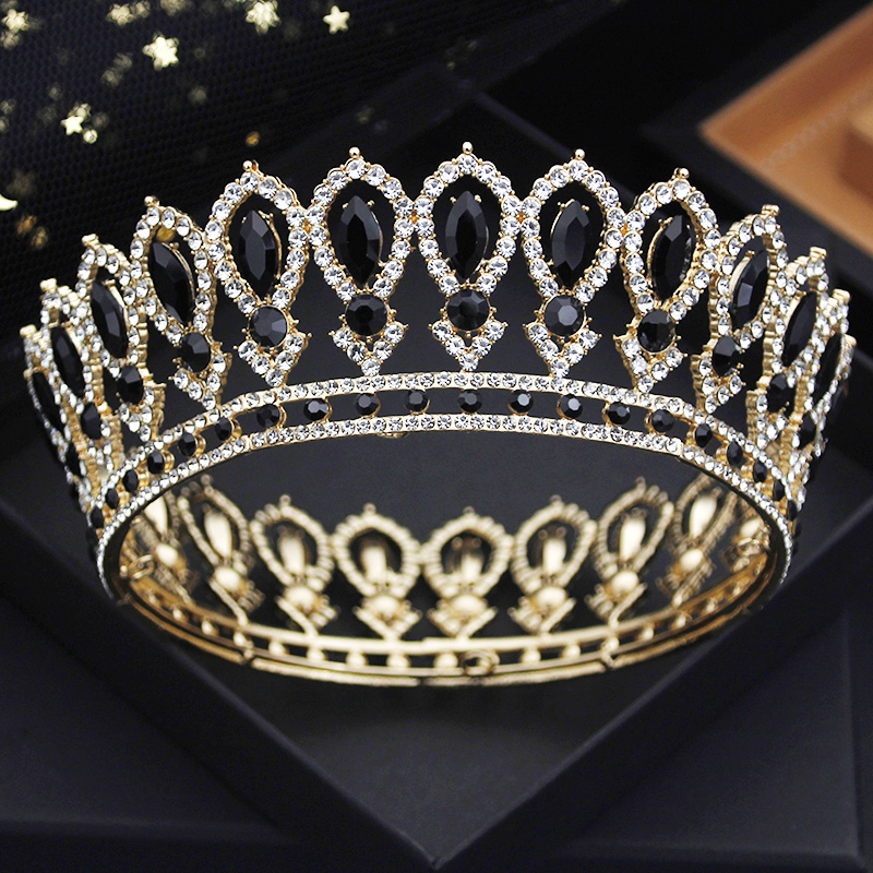 Wedding Hair Jewelry Pink Colors Royal Queen Wedding Crown for Bride Tiaras Bridal Diadem Round Princess Circle Hair Jewelry Accessories 230808