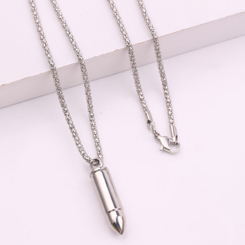 Pendant Necklaces 1PC Bullets Stainless Steel for Daily Wearing Party Highlight Your Different Dressing Up Mens Classic Necklace 230807