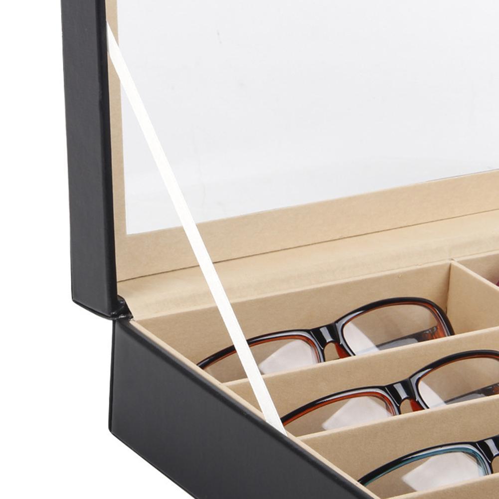 Jewelry Boxes 50% S 8Grid Eye Glasses Case Eyewear Sunglasses Display Storage Box Holder Organizer 230808