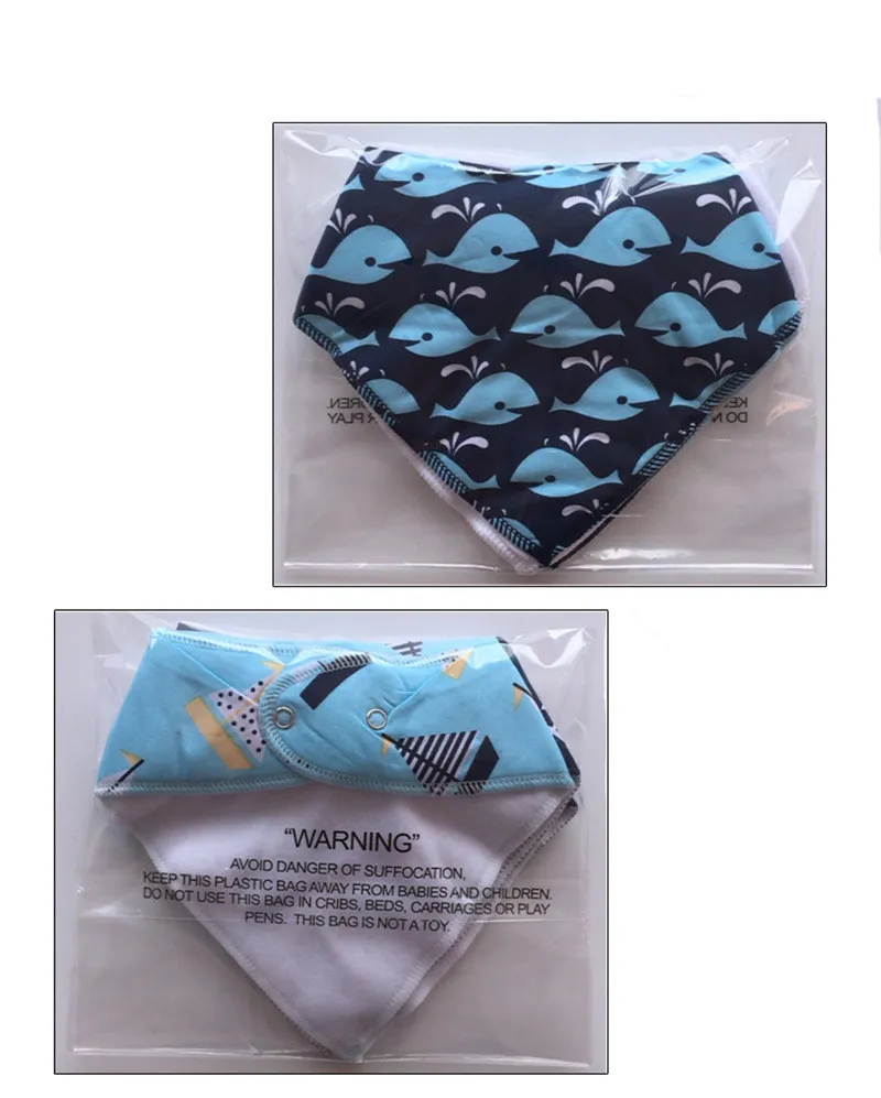 Custom washable organic cotton baby bibs baby bandana drool Triangle Cotton white Baby BibZZ