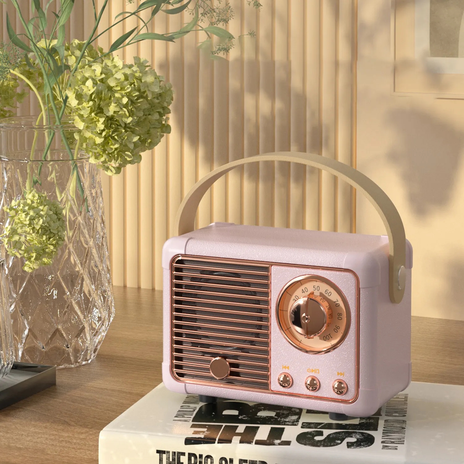 HM11 Retro Bluetooth Speakers Metal Material Stereo Hifi Super Bass Subwoofer Handsfree MIC Computer Phone Speaker MP3 Player
