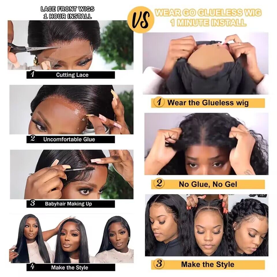 Glueless Wig Human Hair Ready To Wear And Go Plucked Body Wave Transparent Wigs Without Glue Virgin Swiss Pre Cut Haire