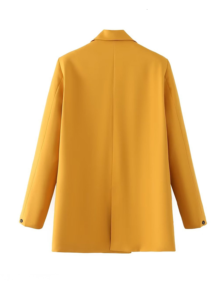 Women's Suits Blazers Spring Women Blazers Fashion Double Breasted Office Wear Blazer Coat Vintage Long Sleeve Pockets Female Outerwear 230808