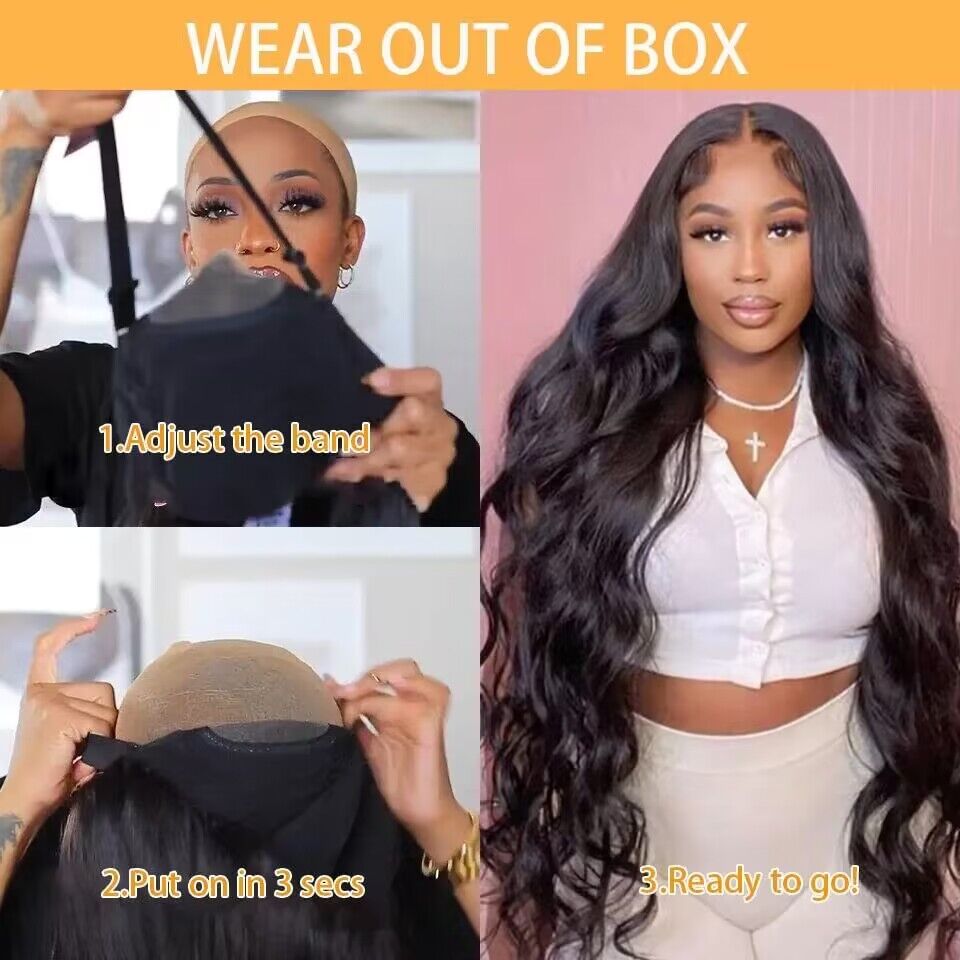 Glueless Wig Human Hair Ready To Wear And Go Plucked Body Wave Transparent Wigs Without Glue Virgin Swiss Pre Cut Haire
