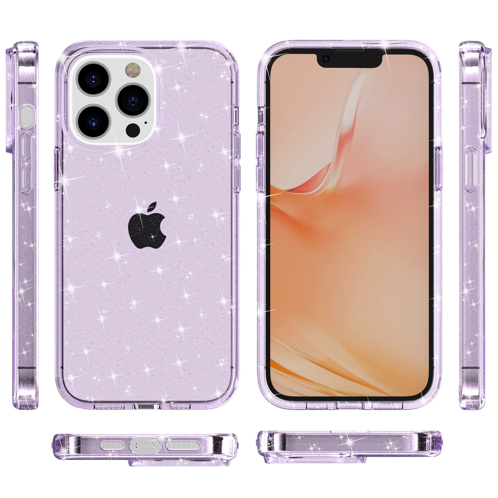 Luxury Terminator Glitter Shockproof Clear Strong Phone Cases for iPhone 16 16E 15 14 13 12 11 Pro Max XR XS 8 7 6 Plus