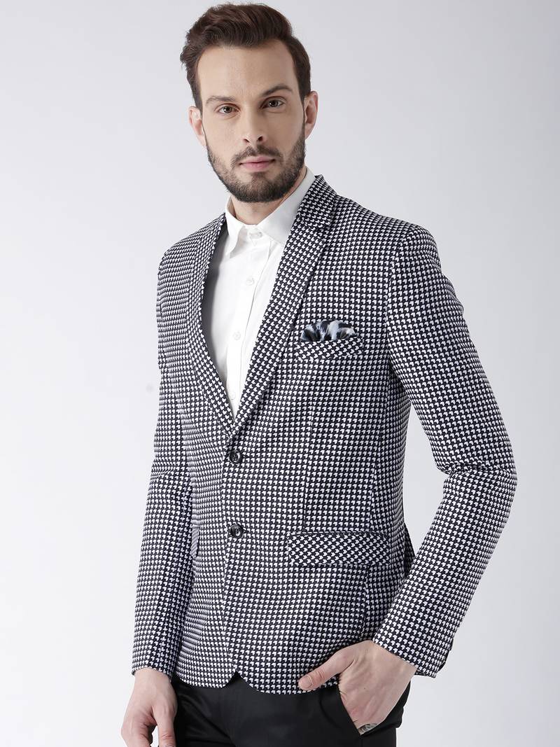 Plaid Men's Suits Slim Fit Tuxedos Business Office Wedding Groom Wear Notched Lapel Blazer 2 Pcs Custom Made