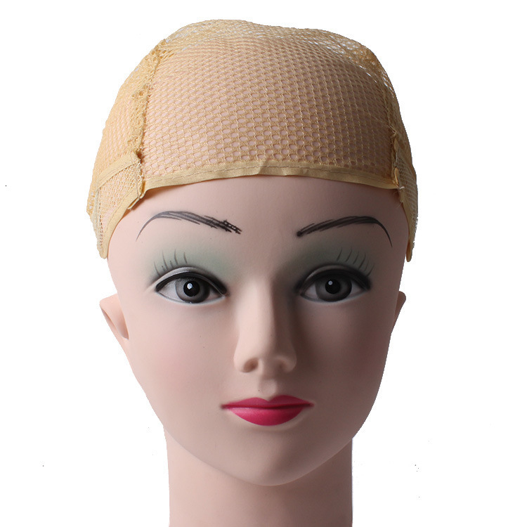10Pcsbreathable Cap Hairnet Adjustable Nylon Weaving Mesh Caps With Lace Straps For Making Wig 230807
