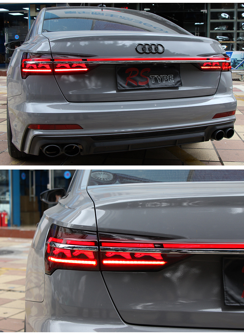 Car Styling for AUDI A6L 20 19-20 22 Taillight Assembly C8 Upgrade Hosch Version A8L Dynamic Turn Signal Rear Lights