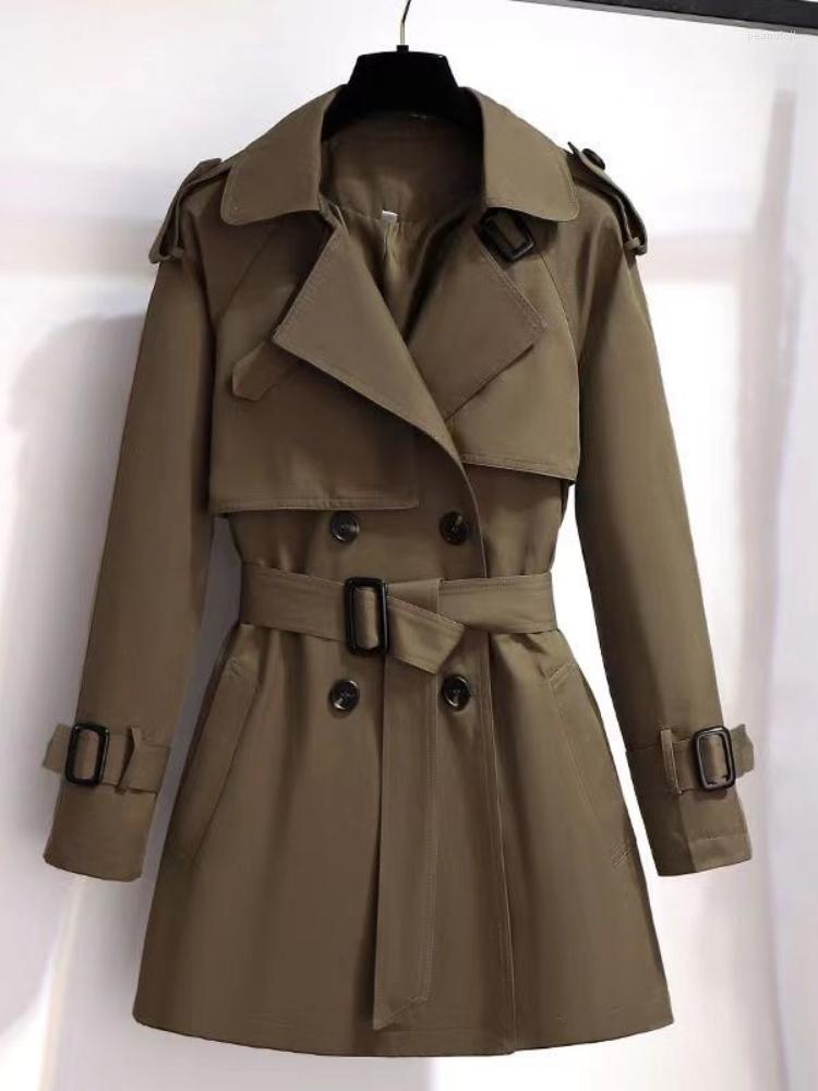 Women's Trench Coats Black Coat For Women 2023 Fashion Korean Style Clothes Vintage Female Elegant Jackets Oversized