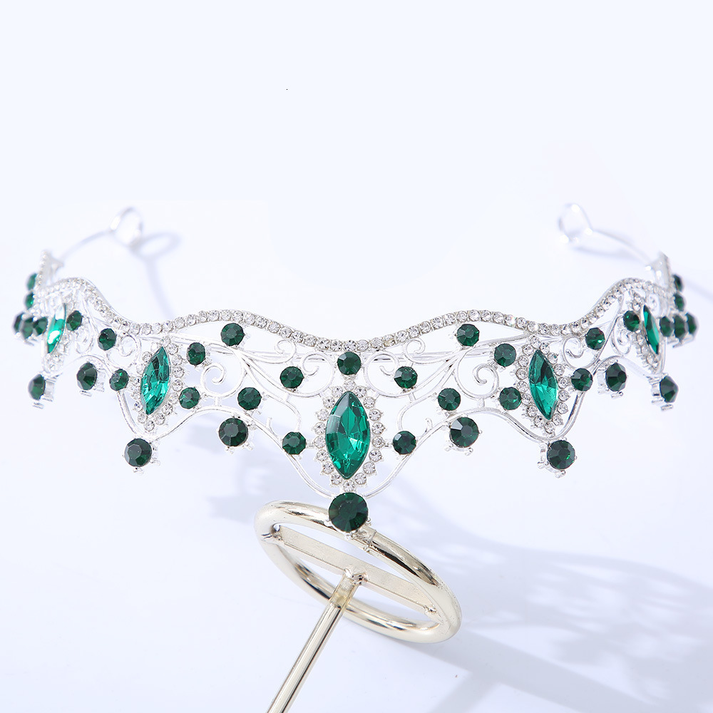 Wedding Hair Jewelry Fashion Simple Pink Crystal Wedding Crown Bridal Headpiece Women Baroque Tiaras Bride Party Crowns Hair Accessories 230808