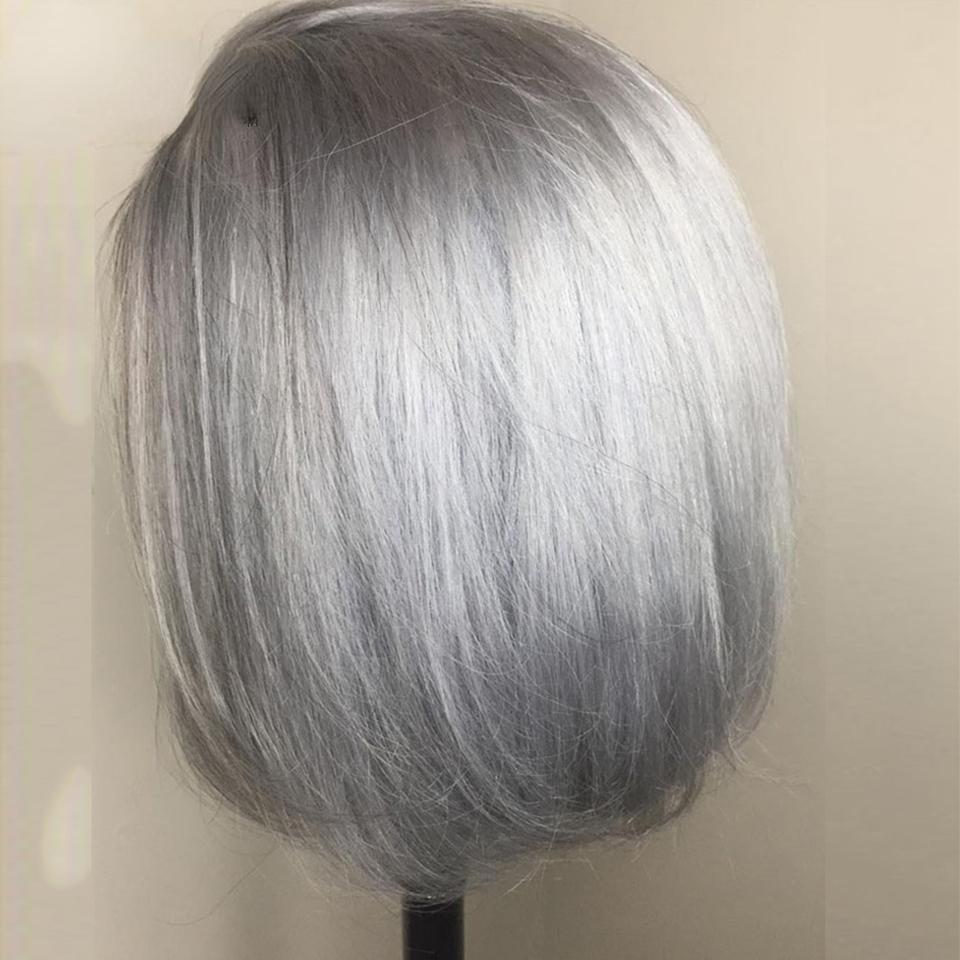 Brazilian 4/613 Honey Blonde Ombre 13X4 Lace Front Human Hair Dark Roots 613 Bob Cut Wigs For Black Women Prepluck