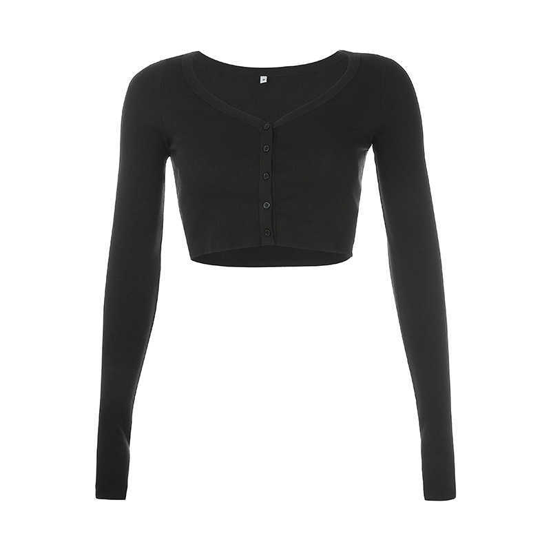 New New 2024 Style Ins Women's Top With Split Cuffs V-neck Fashion Navel Revealing Slim Fitting Sweater