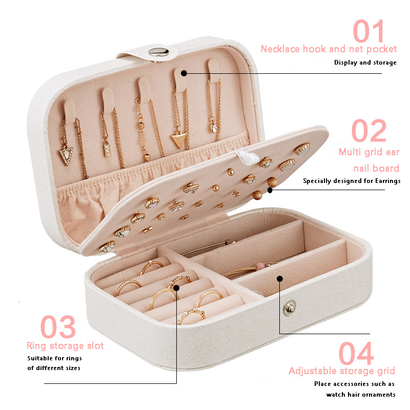 Jewelry Boxes Double Layer Display Boxs PU Leather Multifunctional Earrings Ring Necklaces Rack Storage Box Packaging 230808