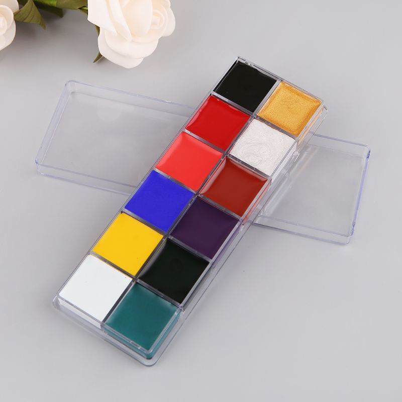 50Ld Professional Face Body 12 Colors Oil Painting Paint Pigment For Beauty Kit Makeup Cosmetic Supplies 230807