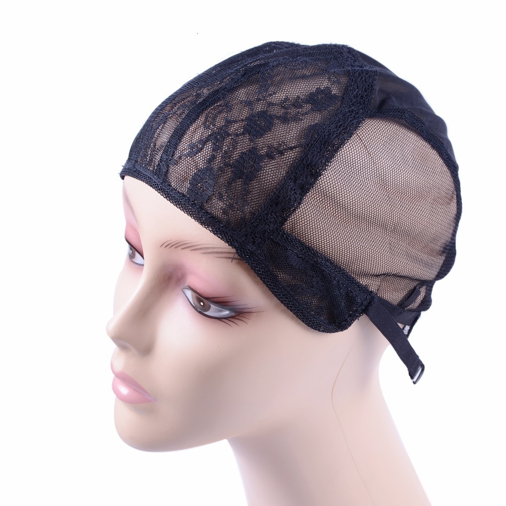 Wig Caps 5 Pcs/Lot Double Lace Wig Caps For Making Wigs And Hair Weaving Stretch Adjustable Wig Cap Black Dome Cap For Wig Hair Net 230808