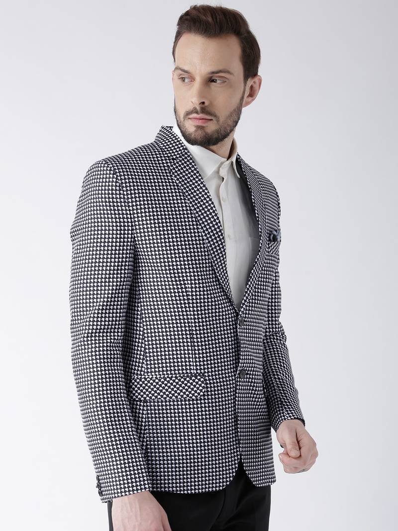 Plaid Men's Suits Slim Fit Tuxedos Business Office Wedding Groom Wear Notched Lapel Blazer 2 Pcs Custom Made