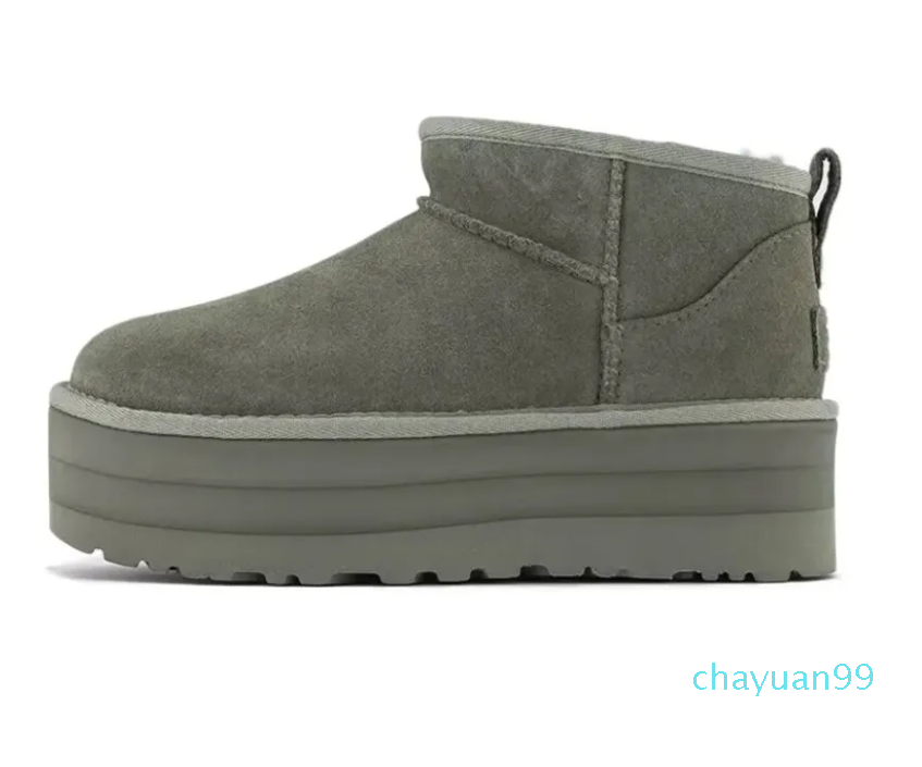 Ultra Mini Platform Snow Boots Women Over The Knee Classic Chestnut Black Driftwood Chocolate Moss Green Red Sky Blue Pink Yellow Men Women Designer Booties Boot