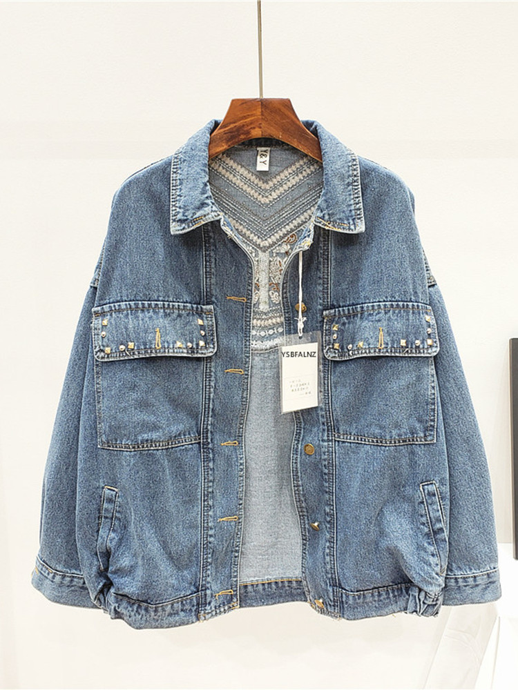 Womens Jackets Spring Autumn Embroidered Tassel Denim Coat Top Korean Vintage Ethnic Style Loose Jacket Women 230808