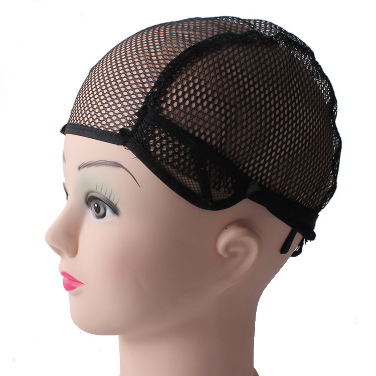 10Pcsbreathable Cap Hairnet Adjustable Nylon Weaving Mesh Caps With Lace Straps For Making Wig 230807