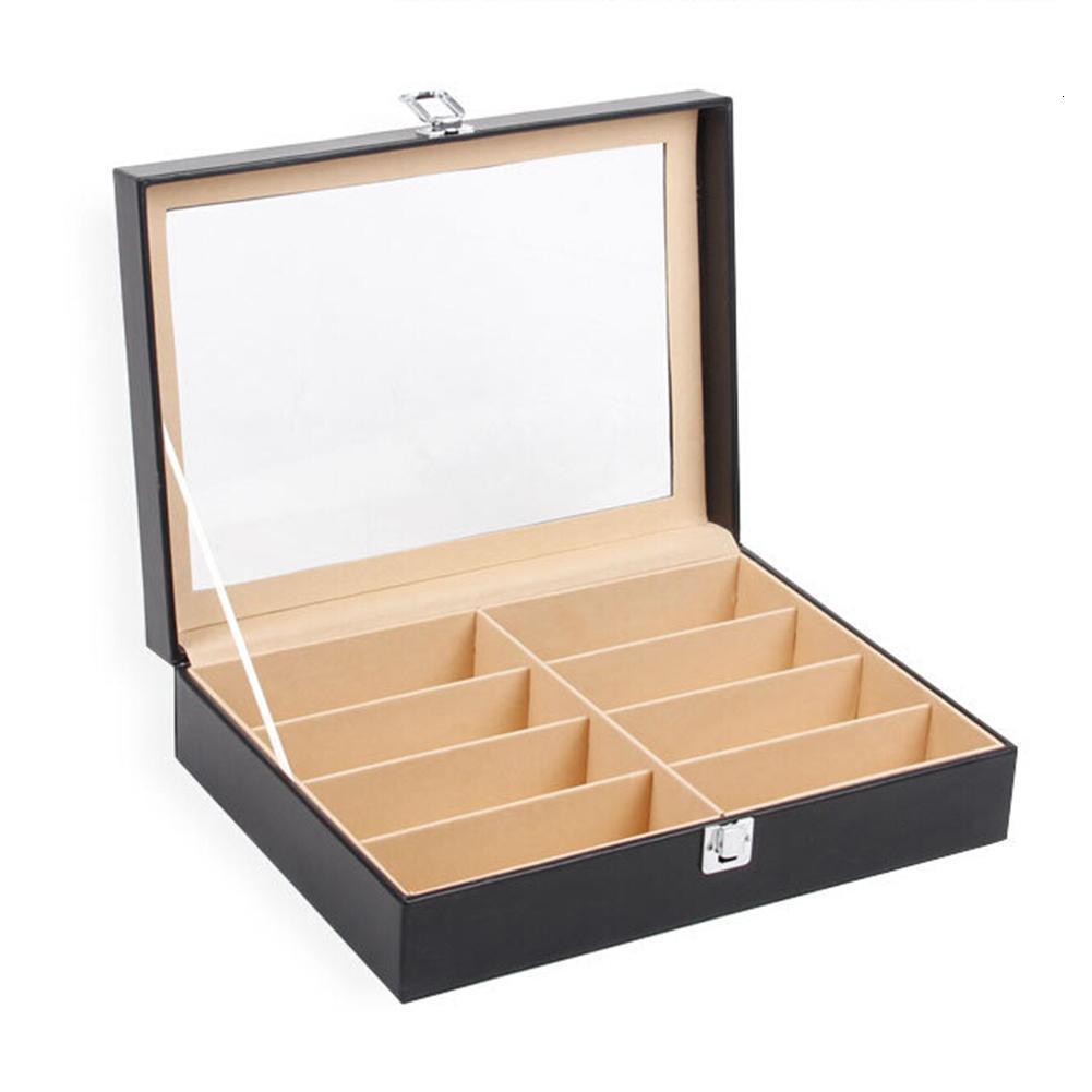 Jewelry Boxes 50% S 8Grid Eye Glasses Case Eyewear Sunglasses Display Storage Box Holder Organizer 230808