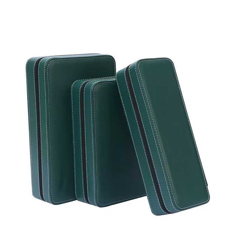 Watch Boxes Cases 12/10/8/6Girds Watch Suitcase Organizer Portable Zipper Watch Case Bracelets Men's and Women's Multifunctional Display Box