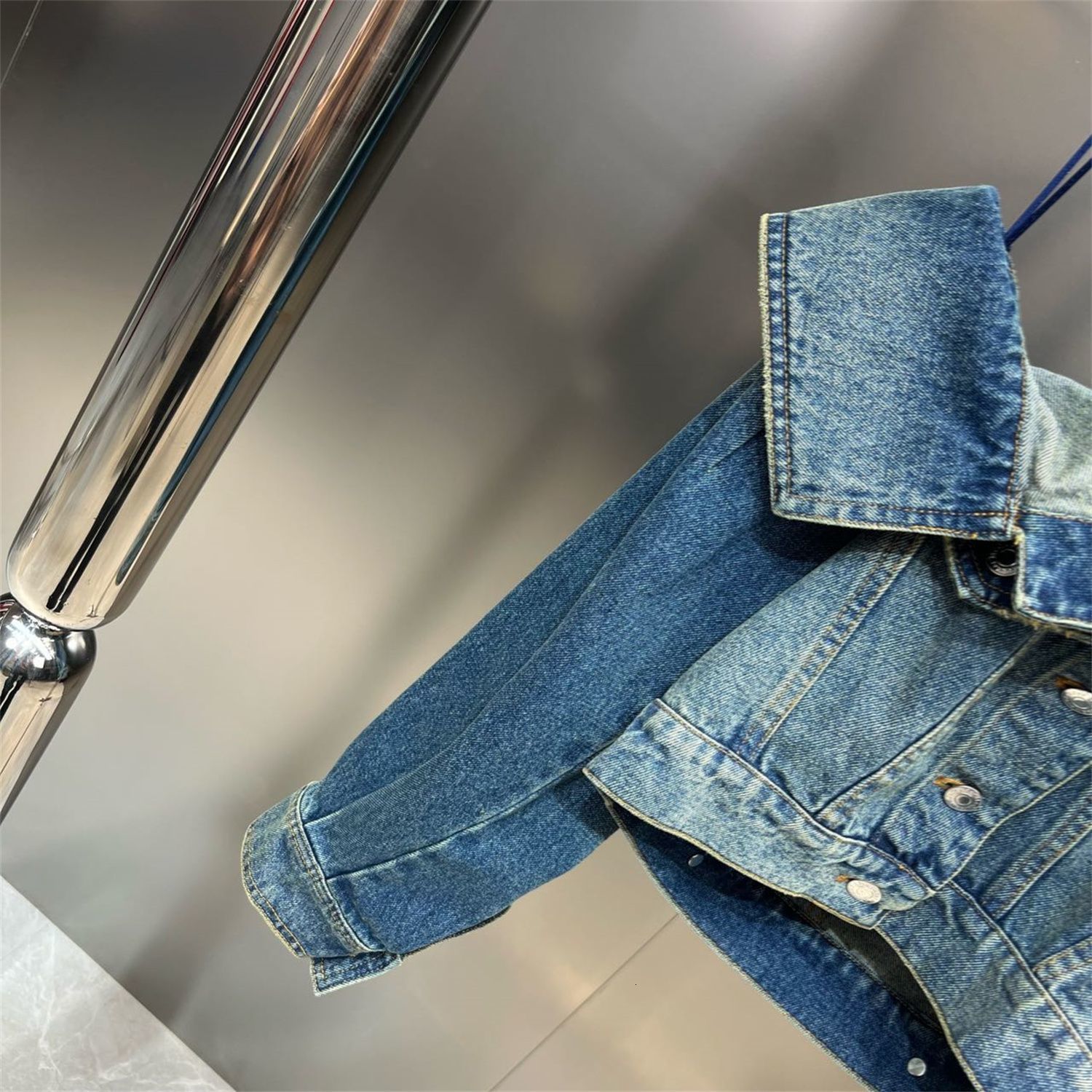 Womens Jackets Fashion Off Shoulder Denim Jacket for Women Long Sleeve Sexy Slim Neck Belt Outerwear Jean Coat Top Clothing 230808