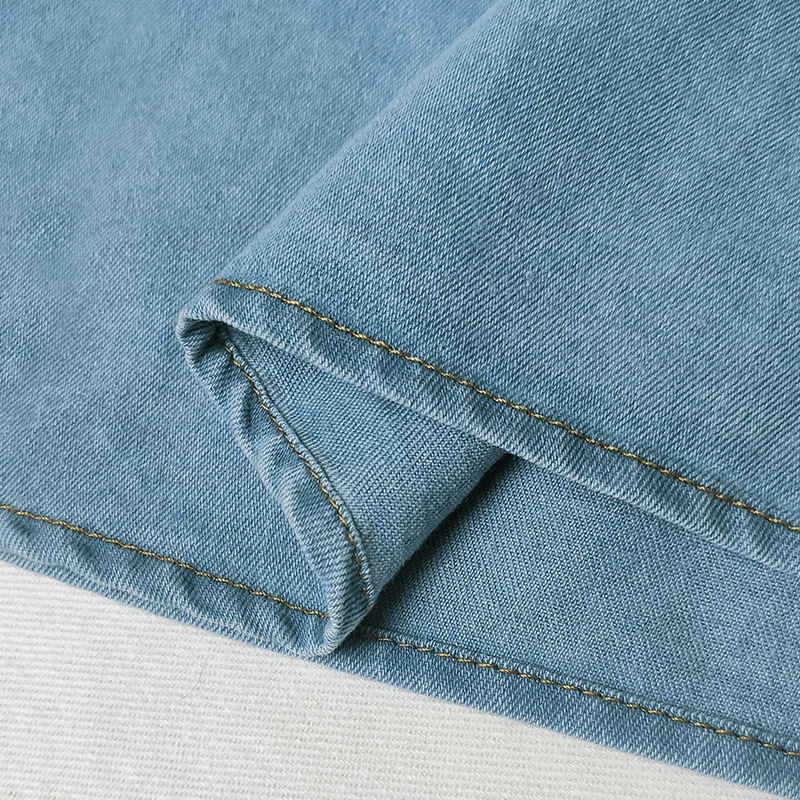 Women's Jackets Blue Denim Top Summer Bubble Sleeve Button Lace-up Y2K Clothing Fashion Casual Elegant Short Jacket for Street Ladies 230807