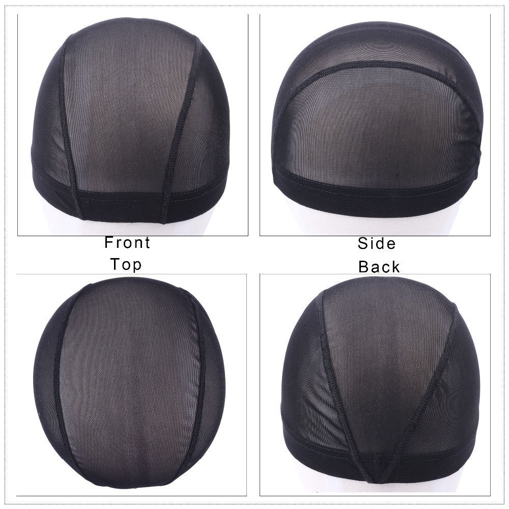 Wig Caps 12Pcs/lot black beige Mesh Cornrow Wig Caps Easier Sew In Hair Stretchable Weaving Cap Elastic Nylon Breathable Mesh Net hairnet 230808