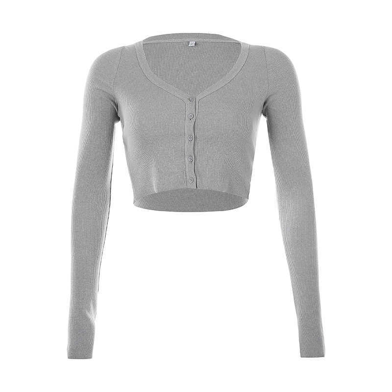 New New 2024 Style Ins Women's Top With Split Cuffs V-neck Fashion Navel Revealing Slim Fitting Sweater