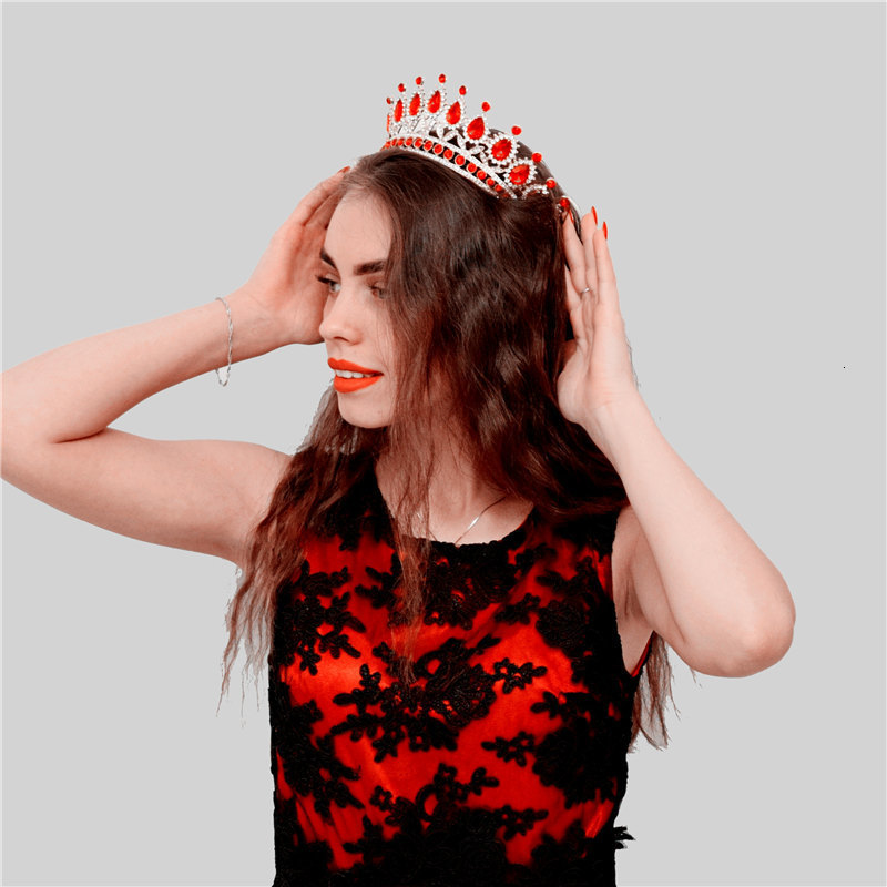 Wedding Hair Jewelry Gorgeous Pink Crystal Headbands Queen Tiaras and Crowns Bridal Hairband Girls Prom Party Wedding Hair Jewelry Accessories 230808