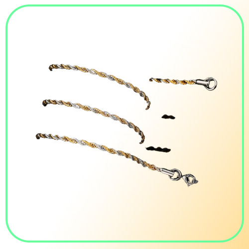Fashion Hiphop designer necklace woman mens necklace Chains ed Rope Stainless Steel Gift Gold Necklaces Silver Black South Am82021