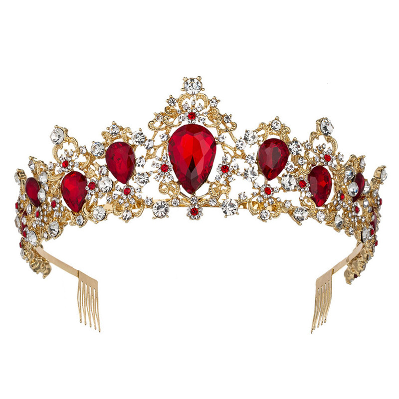 Wedding Hair Jewelry Gorgeous Pink Crystal Crown Royal Queen Tiaras Headbands for Girls Prom Bridal Crowns Bride Diadem Wedding Hair Jewelry 230808