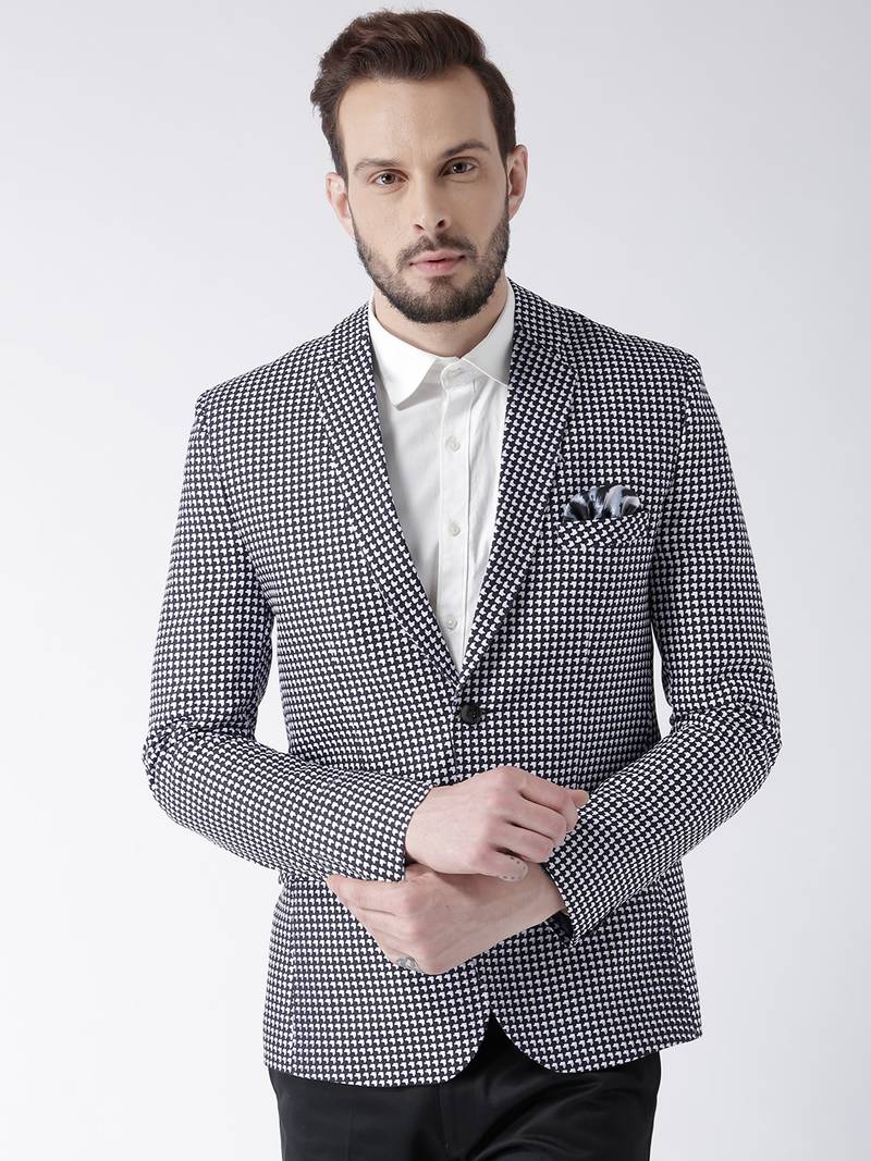 Plaid Men's Suits Slim Fit Tuxedos Business Office Wedding Groom Wear Notched Lapel Blazer 2 Pcs Custom Made
