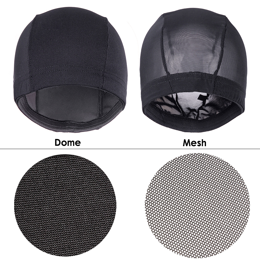 Wig Caps Wig Accessories Silk Mesh Dome Caps For Making Wig Elastic Band For Making Lace Frontal Wig Weave Thread And Needle Set Tools 230808