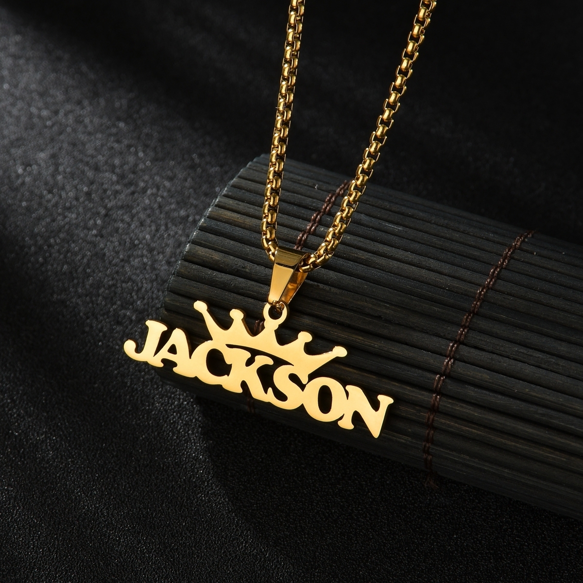 Charms Atoztide LC Personalized Custom Names Pendant Necklace Stainless Steel Cuban Thick Chain for Men Women Birthday Jewelry Gift 230808