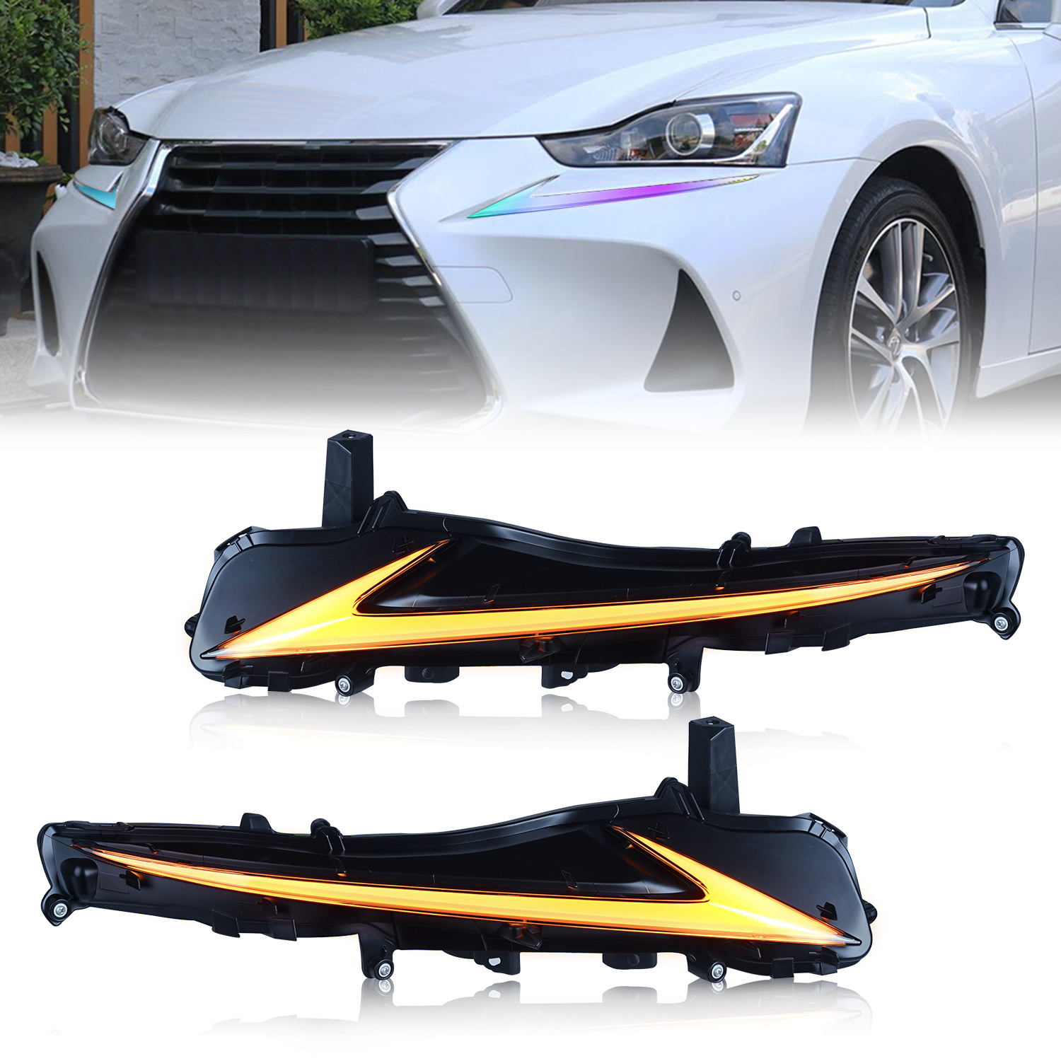 Car Daytime Lights for Lexus IS 20 16-20 20 IS300 IS300H IS300HF IS350 IS350F LED Assembly RGB Style