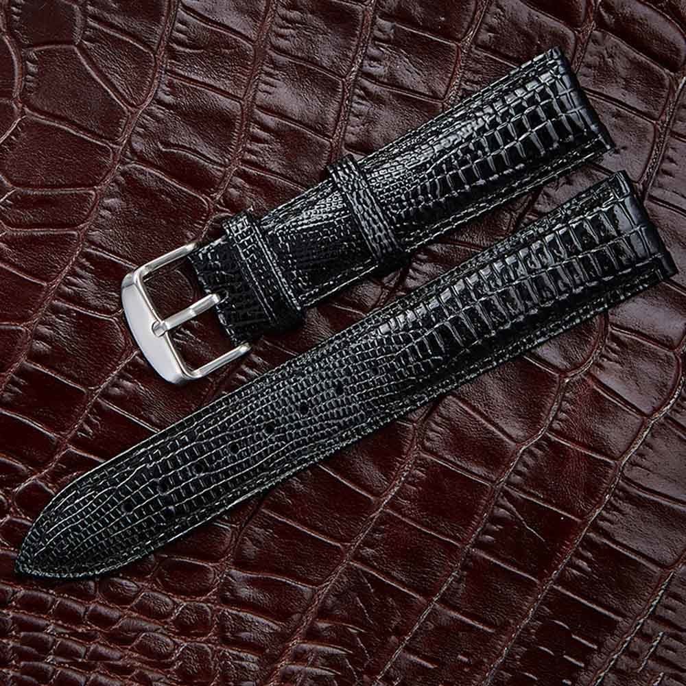 Watch Bands Fashion Lizard Texture Leather Watchband Pin Buckle Watch Strap for Women and Man 12mm 14mm 16mm 18mm 20mm 22mm 24mm 230808
