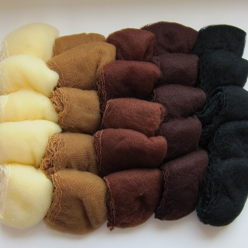 Wig Caps whole sale 500pcs hairnet 5mm nylon hair nets invisible disposable hair net 20inch five colors mix black dark brown brown blonde 230808
