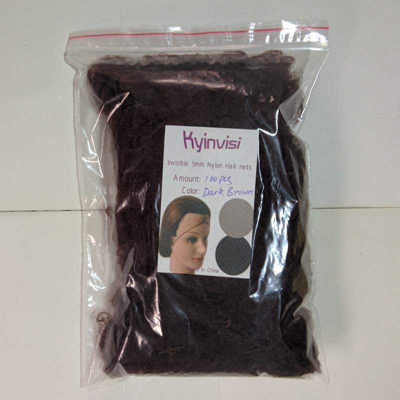 Wig Caps wholesale 500pcs 20inch hairnet 5mm nylon hair nets invisible disposable hair net five colors mix hair bond 230808