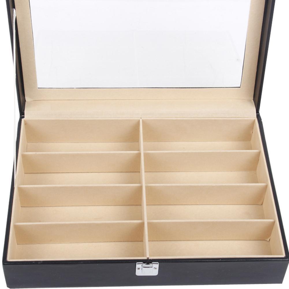 Jewelry Boxes 50% S 8Grid Eye Glasses Case Eyewear Sunglasses Display Storage Box Holder Organizer 230808